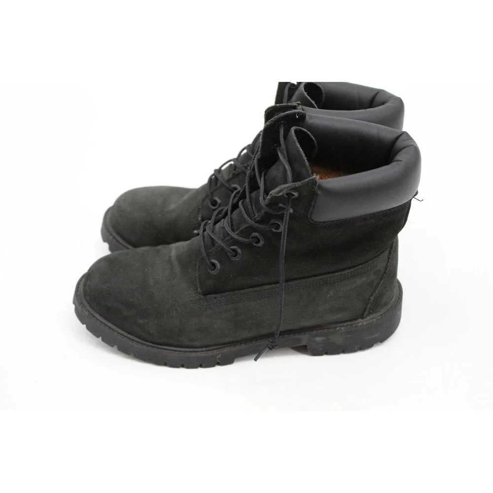 Timberland 6-inch Premium Waterproof Boots Black Nubuck 12907 Mens 6.5 M